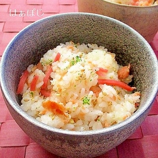 鮭と紅生姜の混ぜご飯